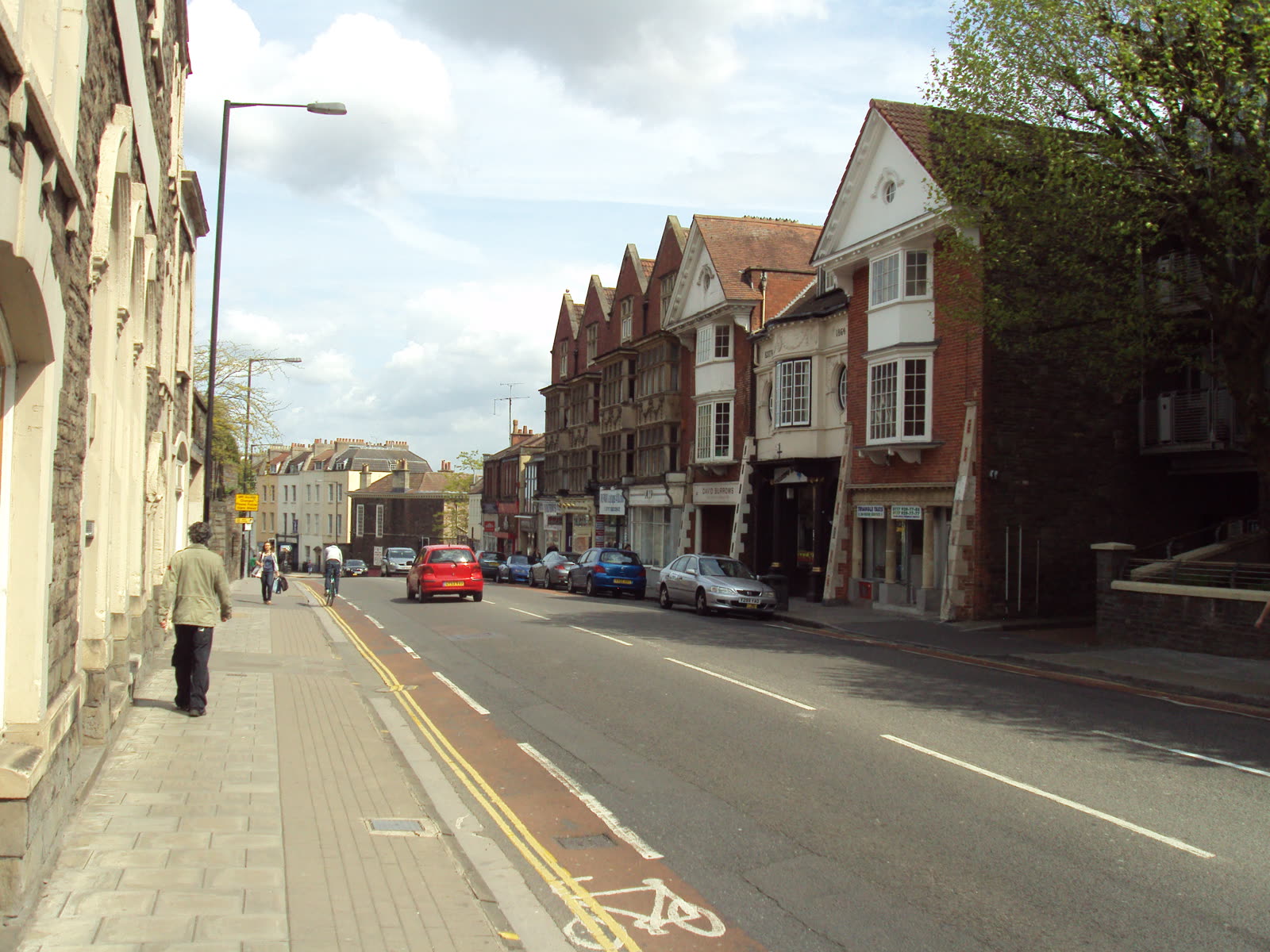 Park Row, Bristol, the legal-quarter approach to Lower Park Row from the Bristol Royal Infirmary direction